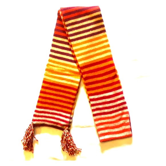 2000s AEO PUMPKIN SPICE STRIPED LAMBSWOOL EXTRA LONG WOOL SCARF Y2K ⭐️⭐️⭐️⭐️⭐️ - Picture 3 of 9